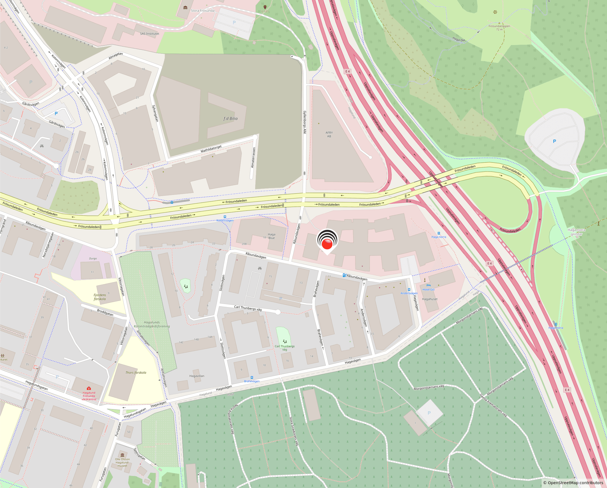 Kartnål: Råsundavägen 12, SOLNA, SVERIGE